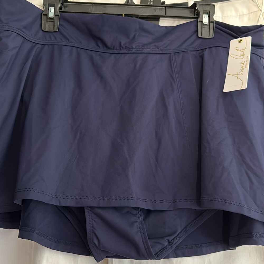 NWT Navy Anne Cole Swim Skirt 20W - Picture 2 of 10